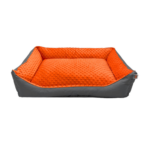 Pupilarni Sofa Bed for Medium Dogs, Size M, Orange and Gray