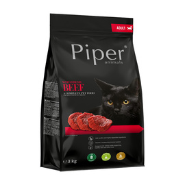 Piper Animals Dry Cat Food with Fresh Beef, 3 kg