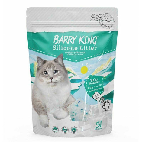 Barry King Baby Powder Cat Litter, Silica Gel, 5 L