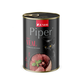 Piper Animals Junior Wet Cat Food with Veal, 400 g