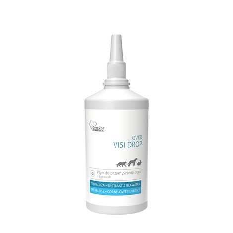 Over Visi Drop Eye and Eyelid Cleansing Solution for Dogs, Cats, and Rabbits, 130 ml