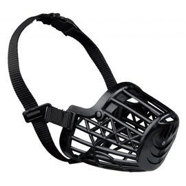 Trixie Black Plastic Dog Muzzle, Size L