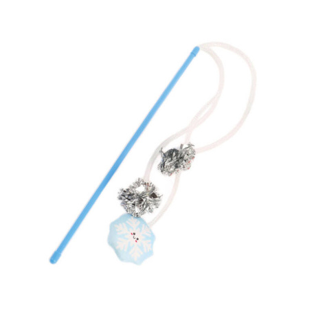 Buba Christmas Cat Toy: Fishing Rod with Snowflakes