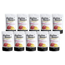 Dolina Noteci Premium Pure Wet Dog Food for Dogs with Allergies—Rich in Turkey and Potatoes, 10 x 150 g Set