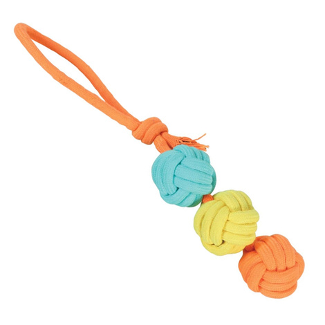 Zolux Dog Toy - Twist 3-Ball Rope Tug Toy, 42 cm