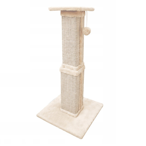 Gaczoo Cat Scratcher, Light Gray, 50 x 50 x 96 cm
