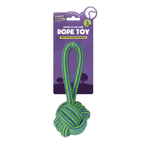 Dog Toy - Rope with a Tug Ball, Ball with a Single Loop