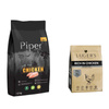 Piper Animals Dry Dog Food with Chicken, 12 kg bag + Luger’s Dry Dog Food Rich in Chicken, 1 kg