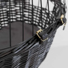 Trixie Wicker Bike Basket, Black, 50 × 41 × 35 cm