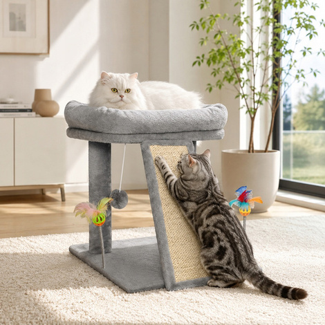 Gaczoo Cat Scratcher, Dark Gray, 55 x 45 x 143 cm
