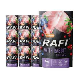 Rafi Wet Dog Food with Rabbit, 10 x 500 g Pack