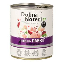 Dolina Noteci Premium Wet Dog Food, Rich in Rabbit, 800 g Can, LIMITED EDITION