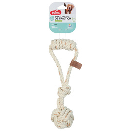 Zolux Dog Toy: Leather Touch Knot Tug Toy, 28 cm