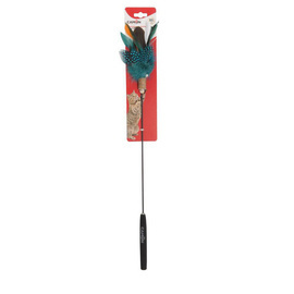Camon Cat Toy: Fishing Rod with Feathers and a Bell—Cat Toy, 65 cm