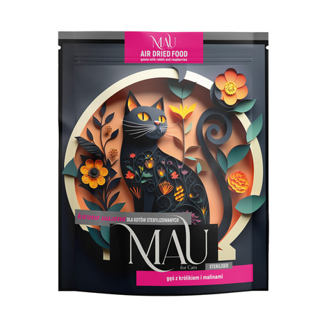 MAU Dry Cat Food for Neutered Cats: Goose with Rabbit and Raspberries, 700 g
