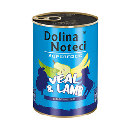 Dolina Noteci Superfood Wet Dog Food with Veal and Lamb, 400 g