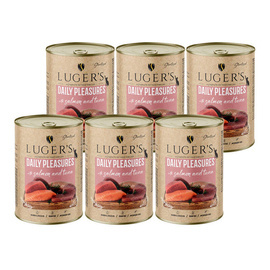 Luger's Daily Pleasures Sterilised Wet Cat Food with Salmon and Tuna, 6 x 400 g Pack