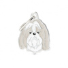 Engraved ID Tag for Shih Tzu Dogs, Gray