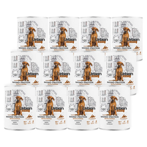 Over Zoo Urban Pets Mono Protein Wet Dog Food with Beef, 12-pack (400 g each)