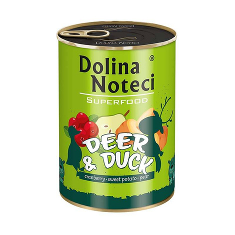 Dolina Noteci Superfood Wet Dog Food with Venison and Duck, 400 g Can