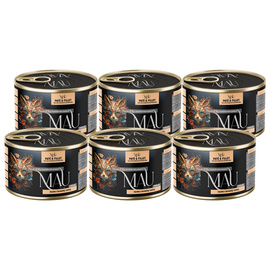 MAU Pâté and Fillet Wet Cat Food for Spayed/Neutered Cats: Duck with Cranberries and Lemon Balm, 6-Pack (185 g each)