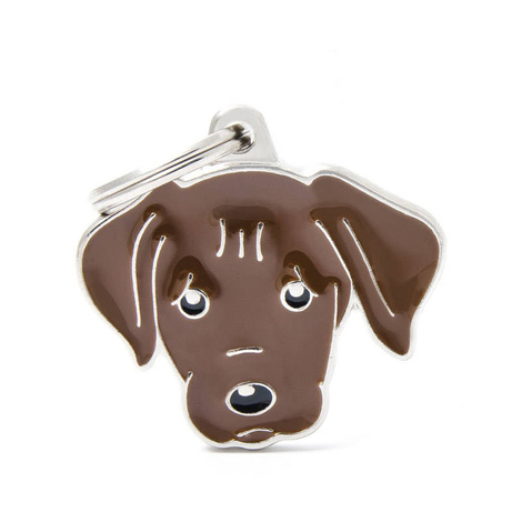Engraved ID Tag for a Chocolate Labrador