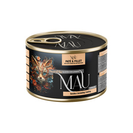 MAU Pâté and Fillet Wet Cat Food for Spayed/Neutered Cats: Duck with Cranberries and Lemon Balm, 185 g