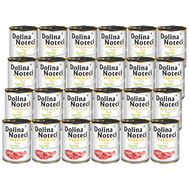 Dolina Noteci Premium Pure Wet Dog Food for Dogs with Allergies, Rich in Lamb—24 x 400 g Set