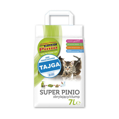 Super Pinio Taiga Clumping Cat Litter (Crushed), 7 L