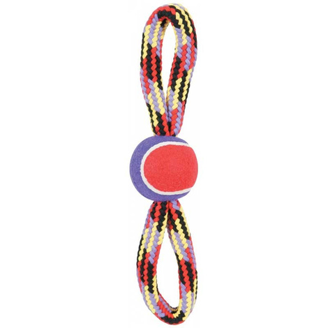 Zolux Rope Toy with Tennis Ball, Figure-8, 36 cm