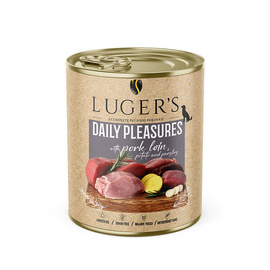 Luger's Daily Pleasures Wet Dog Food with Pork Loin, Potatoes, and Parsley, 800 g