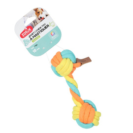 Zolux Twist Rope Dumbbell Dog Chew Toy, 18 cm