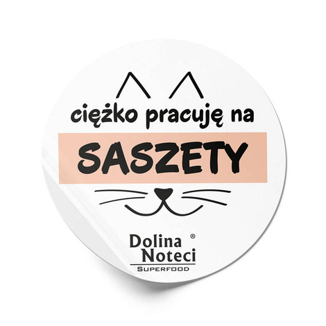 Dolina Noteci "I Work Hard" Sticker for Sachets