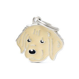Engraved ID Tag for a Golden Retriever