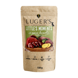 Luger's Little's Moments Wet Dog Food for Small Breeds with Goose Hearts, Potatoes, and Broccoli, 150 g