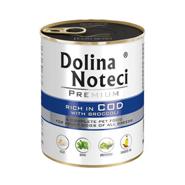 Dolina Noteci Premium Wet Dog Food, Rich in Cod with Broccoli, 800 g Can