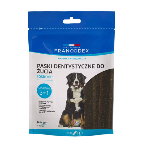 Francodex L Chewable Dental Strips for Removing Tartar and Bad Breath from the Mouth, 502.5 g
