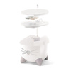 Pixi Fountain Combo: 2.5-liter white cat water fountain set + bowl + free pack of CH-7216 filters