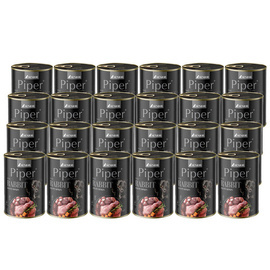 Piper Animals Senior Wet Dog Food with Rabbit and Pumpkin, 24 x 400 g Pack
