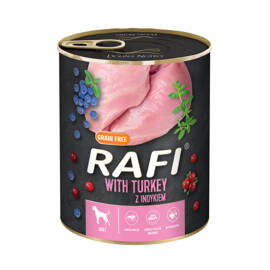 Rafi Wet Dog Food with Turkey, 800 g