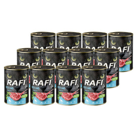 Rafi Cat Adult Wet Food for Spayed/Neutered Cats with Lamb, 12 x 400 g Pack