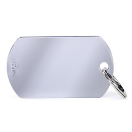 Large Gray Engraved ID Tag for Dogs and Cats