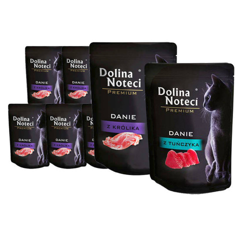 Dolina Noteci Wet Cat Food: Premium Rabbit Meal (Set of 10 x 85 g) + Free 85 g Tuna Meal
