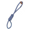 Zolux Dog Tug Toy: Braided Rope Loops, Blue Flower, 50 cm
