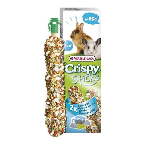 2 Versele Laga Mega Sticks Rabbits-Chinchillas "Mountain Valley" 140g Sticks for Rabbits and Chinchillas