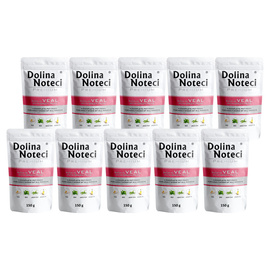 Dolina Noteci Premium Wet Dog Food, Rich in Veal with Green Peas, 10 x 150 g Set