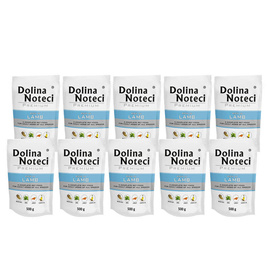 Dolina Noteci Premium Wet Dog Food, Rich in Lamb, 10 x 500 g Pack