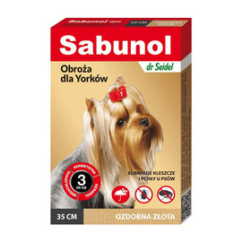 Sabunol GPI Flea Collar for Yorkies, Decorative Gold, 35 cm