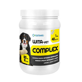 Eurowet Wita-Vet Junior + Adult Dietary Supplement for Dogs, 80 tablets