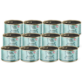 Dolina Noteci Superfood Wet Cat Food for Spayed Cats: Lamb with Venison and Echinacea, Pâté & Filet, 12-Pack (185 g each)